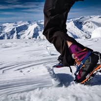 Alternative view of Biezās merino vilnas pārgājienu zeķes - fuksijas krāsā