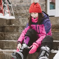 Alternative view of Slēpošanas zeķes, melnas-fuksijas