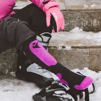 Slēpošanas zeķes, melnas-fuksijas - Image 4