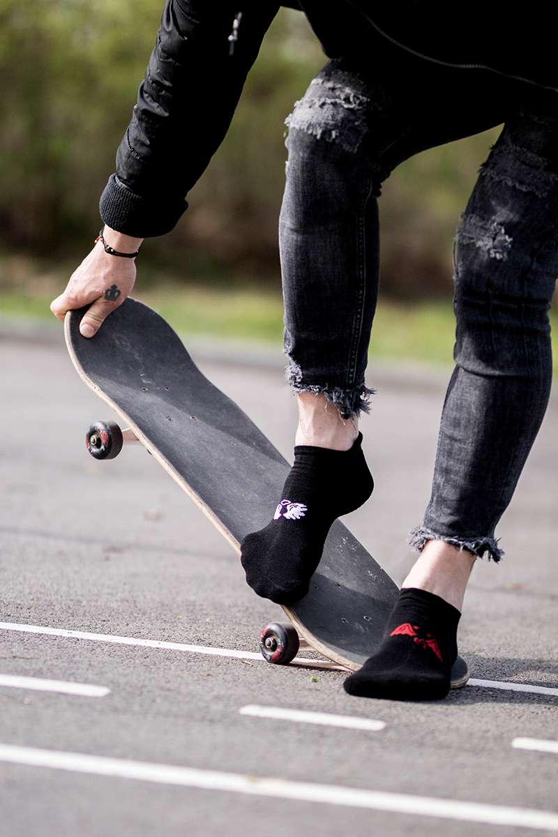 Īsas kokvilnas zeķes Active Day eņģelis un velns - Image 2