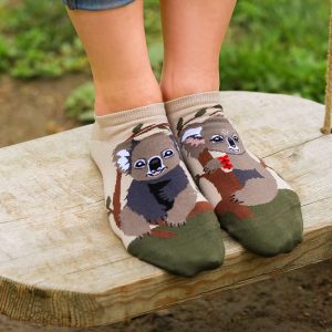 Alternative view of Mākslinieciskās zeķes Iemīlējušās Koalas - Haki krāsā