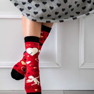 Alternative view of Amore kokvilnas zeķes - sarkanas