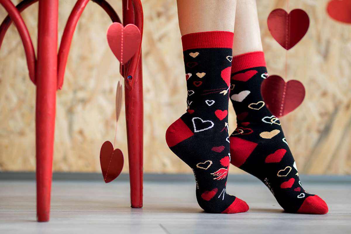 Amore kokvilnas zeķes - melnas - Image 2