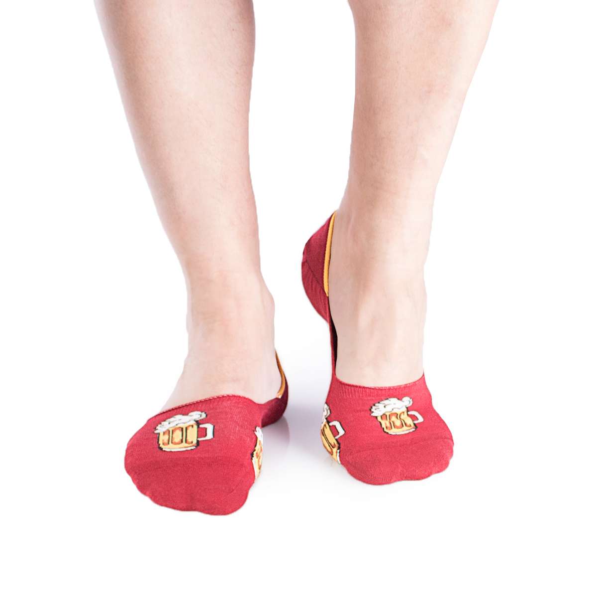 Neredzamas kokvilnas zeķes ar alus kausiņiem