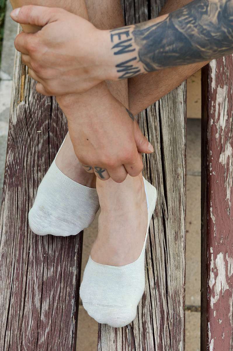 Neredzamās lina zeķes - krēmkrāsas - Image 2