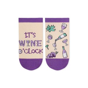 Arty Socks i'ts wine o'clock - Ecru