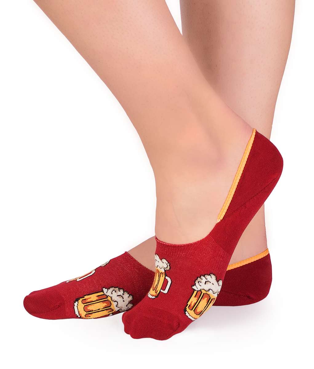 Neredzamas kokvilnas zeķes ar alus kausiņiem - Image 2