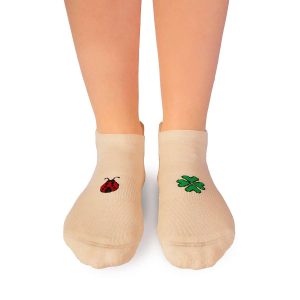 Īsas kokvilnas zeķes Active Day ar āboliņu un mārīti
