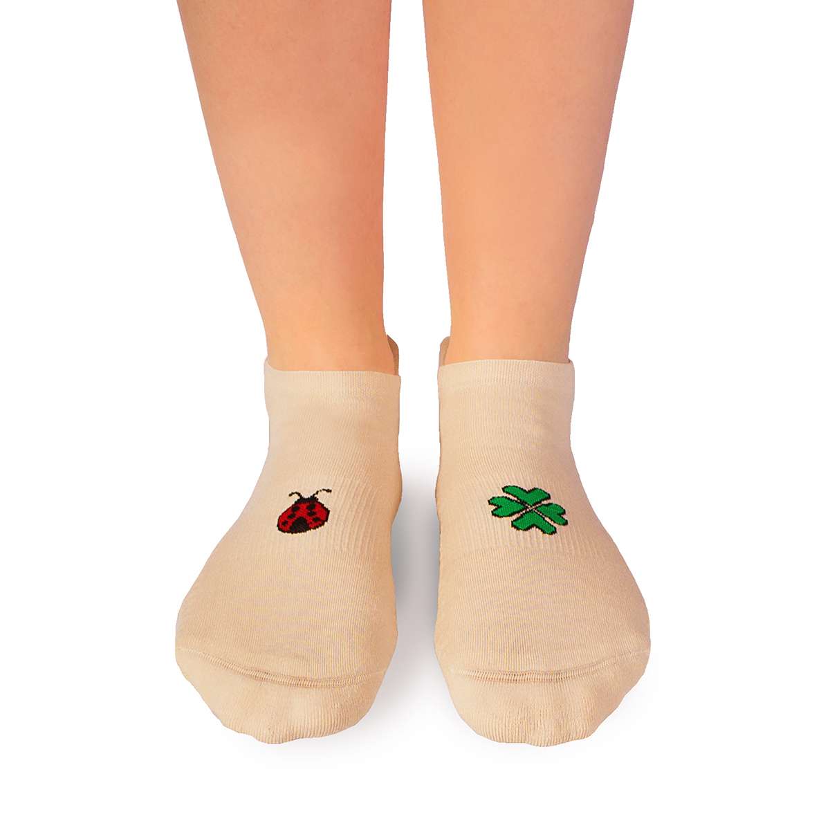 Īsas kokvilnas zeķes Active Day ar āboliņu un mārīti