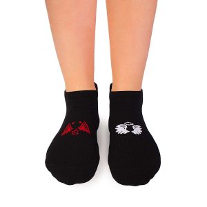 Īsas kokvilnas zeķes Active Day eņģelis un velns