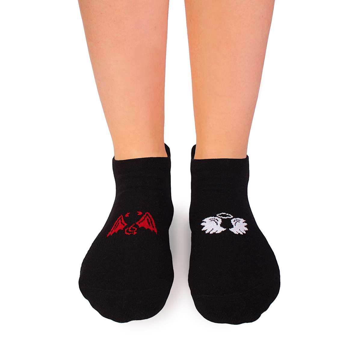 Īsas kokvilnas zeķes Active Day eņģelis un velns