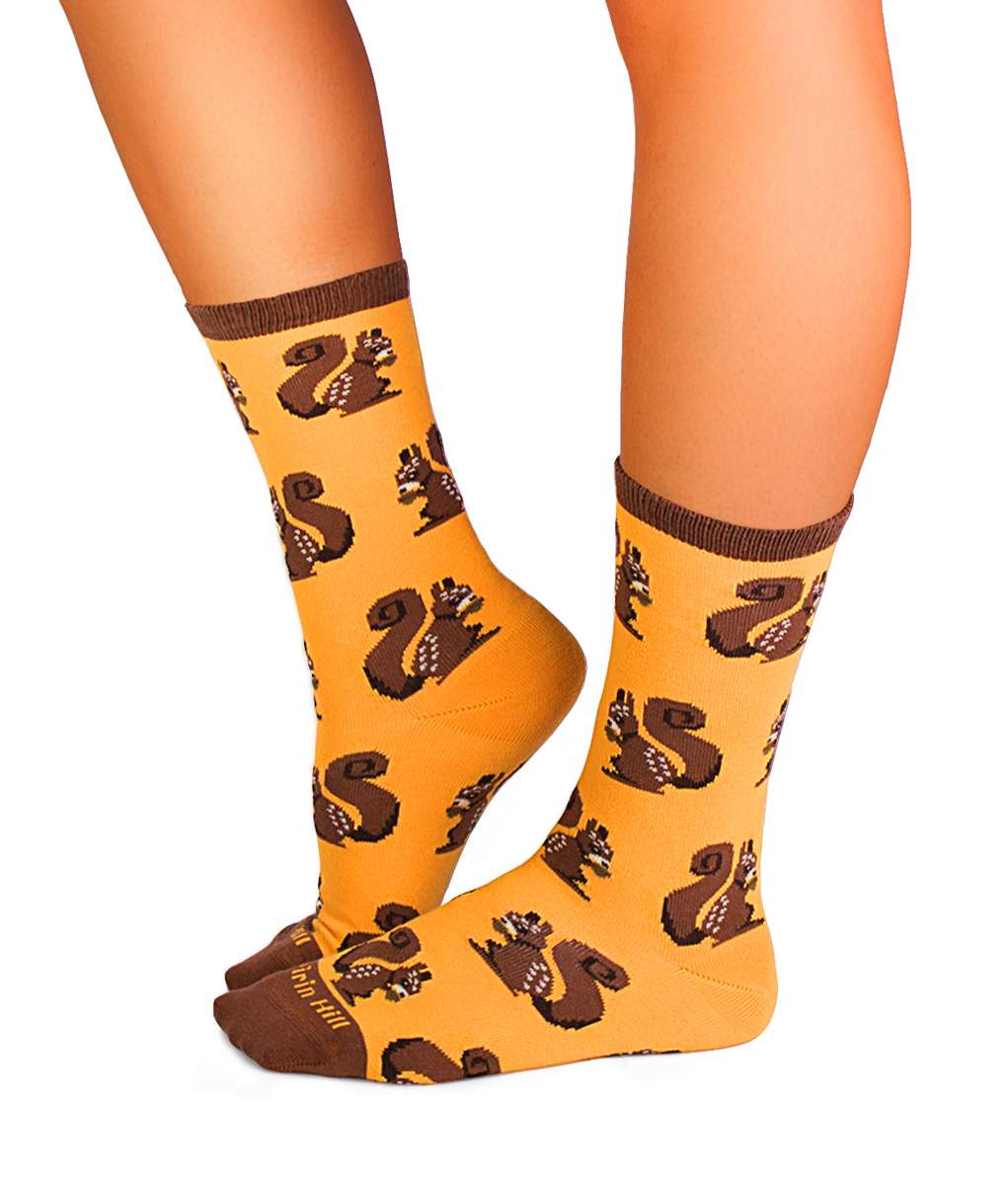 Kokvilnas zeķes ar vāveres attēlu - Image 2