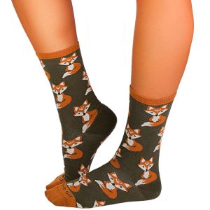 Alternative view of Kokvilnas zeķes ar rudens lapsu