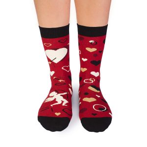 Amore kokvilnas zeķes - sarkanas