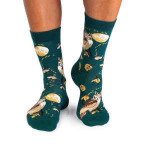 Kokvilnas zeķes Rudens stāsti - Pūce