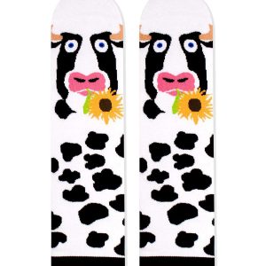 Mākslinieciskās zeķes ar govi