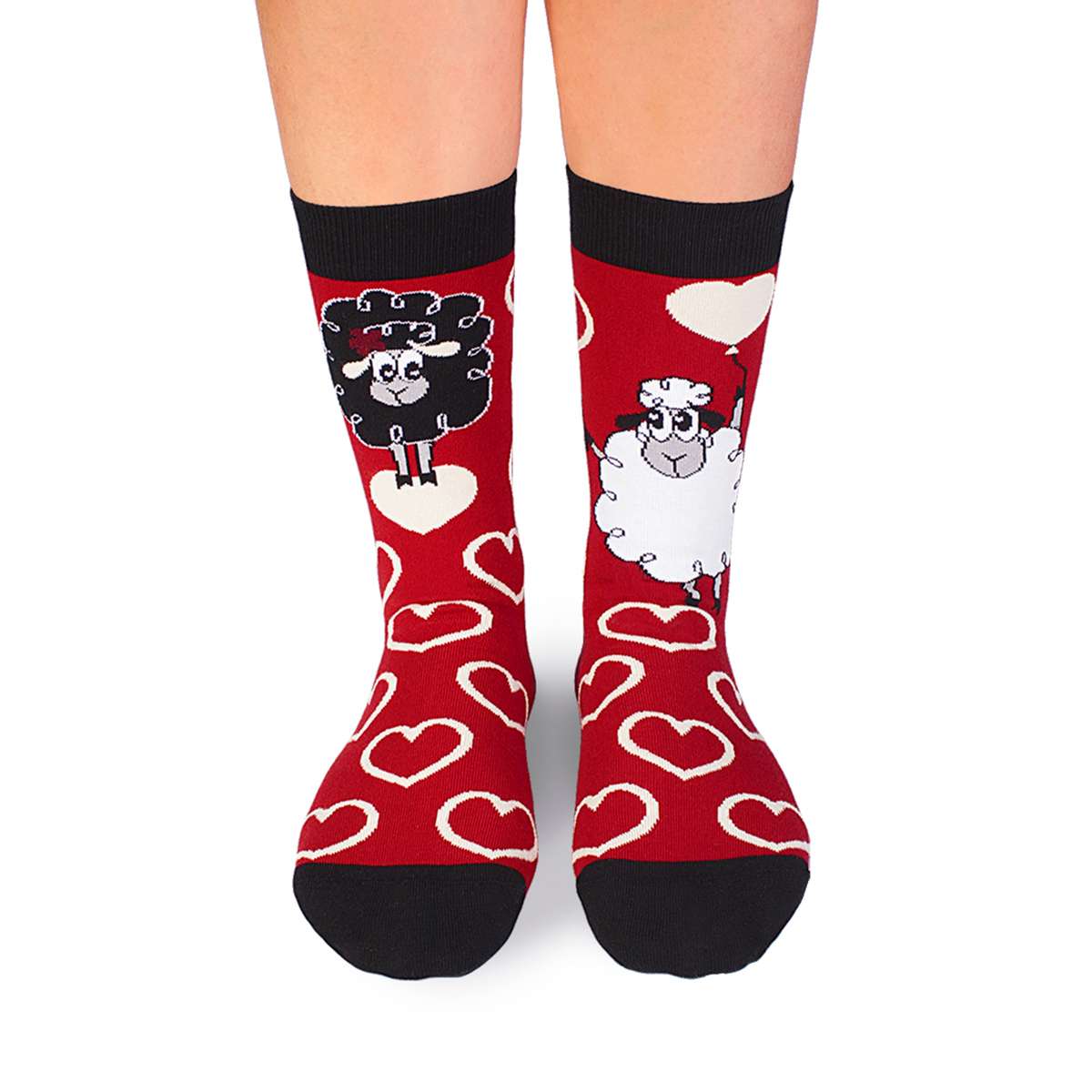 Mākslinieciskās zeķes Iemīlējusies aita - Sarkanas - Image 2