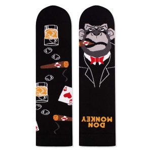 Mākslinieciskās zeķes Dons pērtiķis - melnas