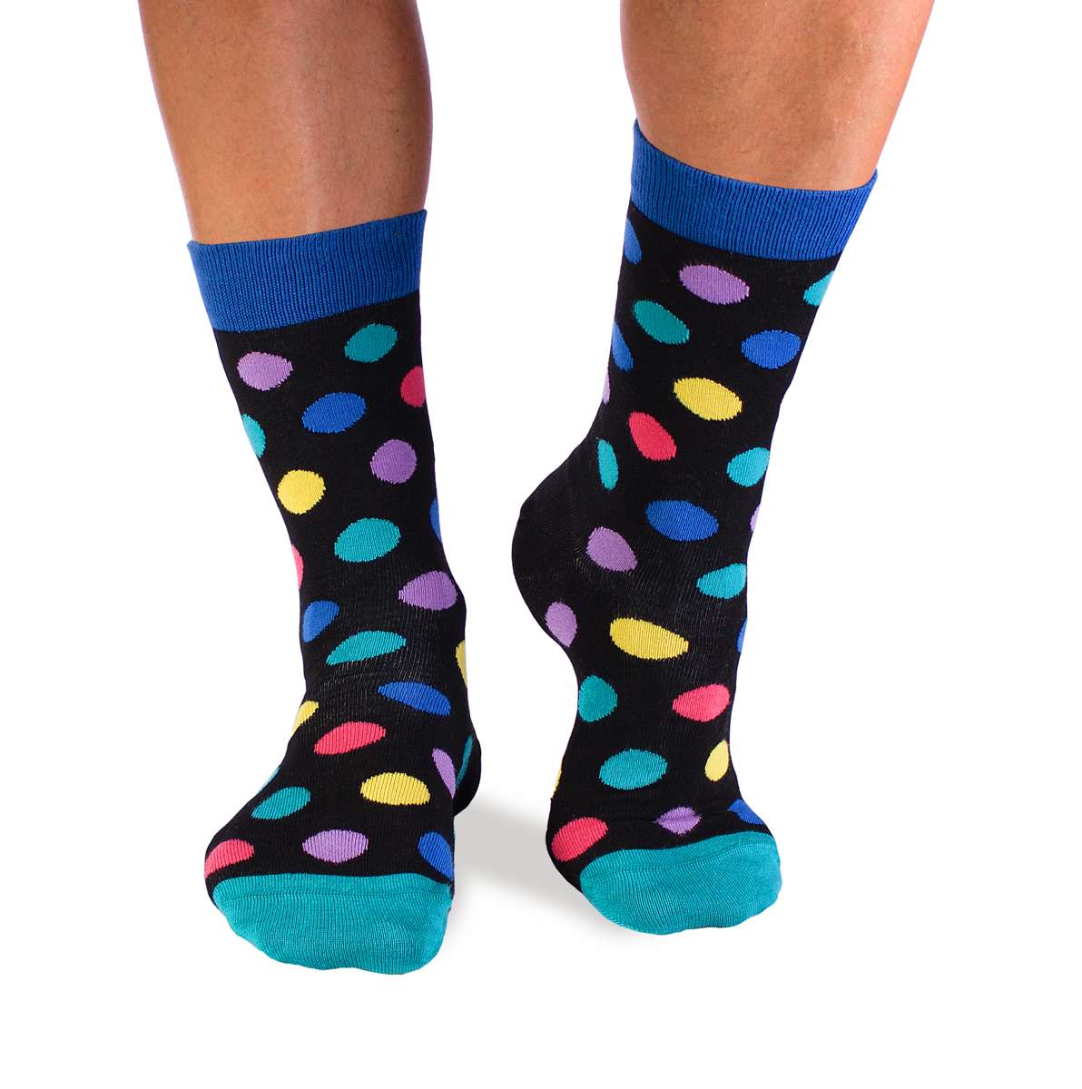 Bambusa zeķes ar punktiņiem - melnas