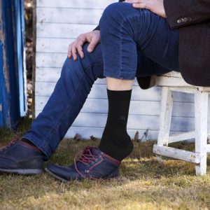 Alternative view of Zeķes ar 98% kokvilnas saturu - melnas