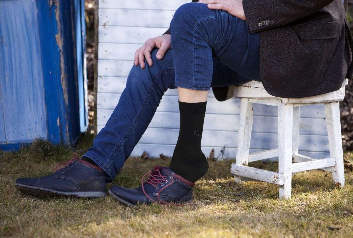 Zeķes ar 98% kokvilnas saturu - melnas - Image 2