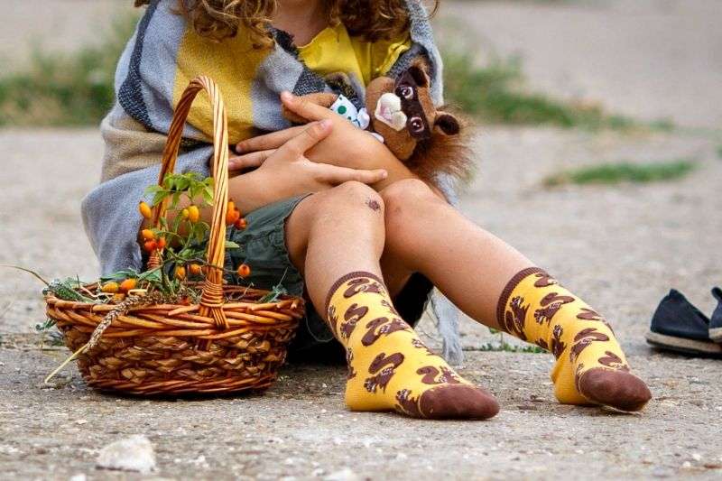 Kokvilnas zeķes ar vāveres attēlu - Image 4