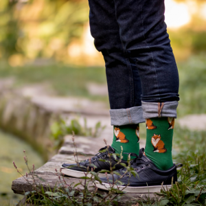 Alternative view of Kokvilnas zeķes ar meža lapsu