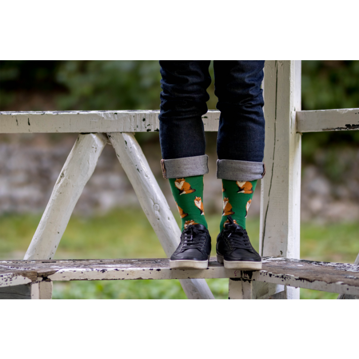 Kokvilnas zeķes ar meža lapsu - Image 3