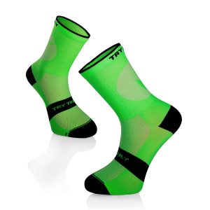 Vieglas riteņbraukšanas zeķes - fluorescējoši zaļas